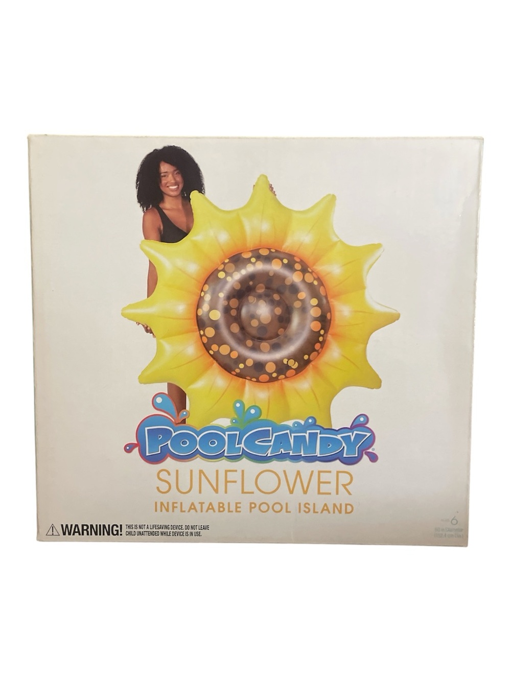 PoolCandy Giant Inflatable Sunflower Pool Float 60 in diameter